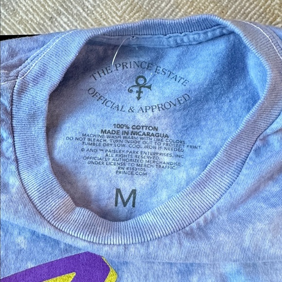Prince purple rain mottled tie dye crew neck tshirt - Picture 2 of 6